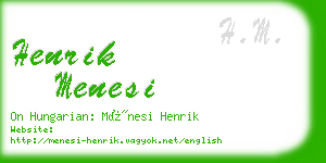 henrik menesi business card